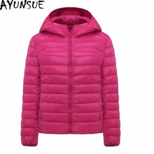 Ayunsue 7XL женский Подпушка куртка большой Размеры Для женщин Подпушка куртка черный короткие зимние пальто белая утка Подпушка куртка Abrigo Mujer wxf135