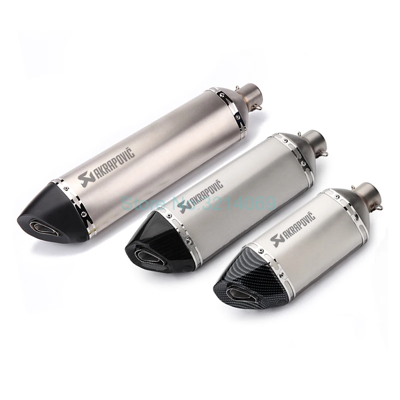 

Motorcycle Exhaust Muffler Tmax530 R3 Carbon Fiber Tube 570mm 470mm 370mm Universal Muffler Pipe 51mm Akrapovic Exhaust Silencer