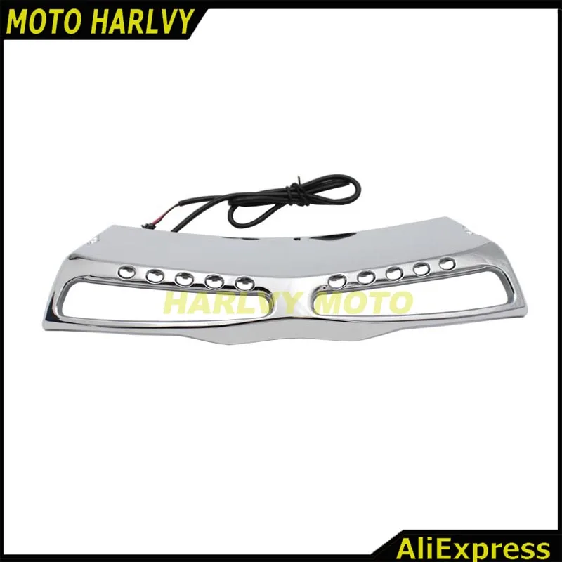 Хром Мотоцикл передний обтекатель фар Нижняя решетка чехол для Honda Goldwing 1800 GL1800 2001-2011