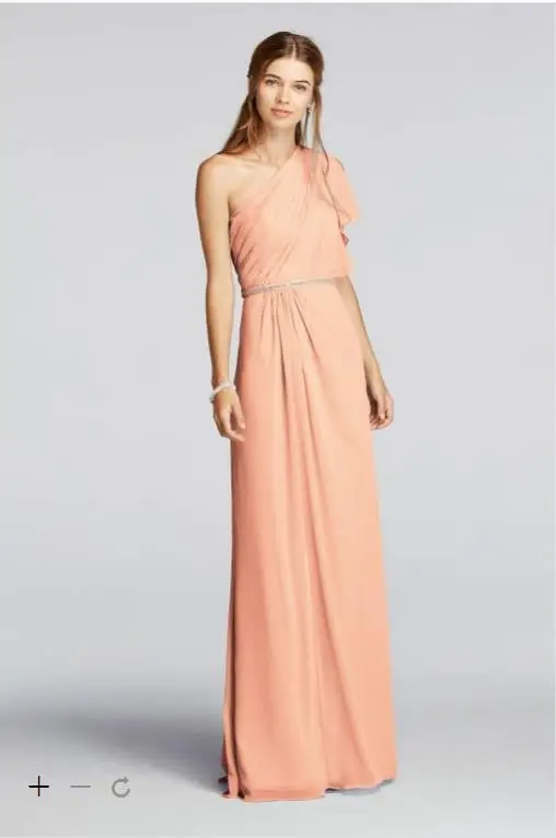 flutter sleeve chiffon gown