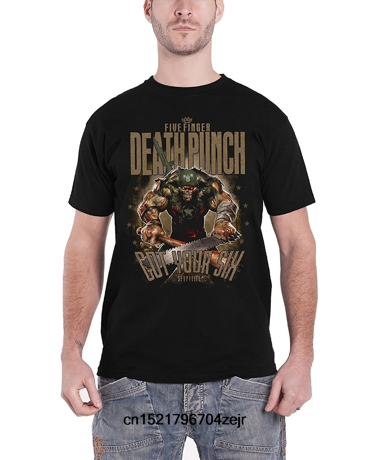 Возьмите мужская футболка Заказ Five Finger Death Punch s черный Sgt основных получил свои