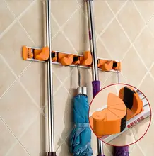 2015 mop Estante Titular Higiénico titular de Bastidor Fregona Escoba Organizador colgar aleación de aluminio Espacio Accesorios de Baño Gancho de Cocina Especial