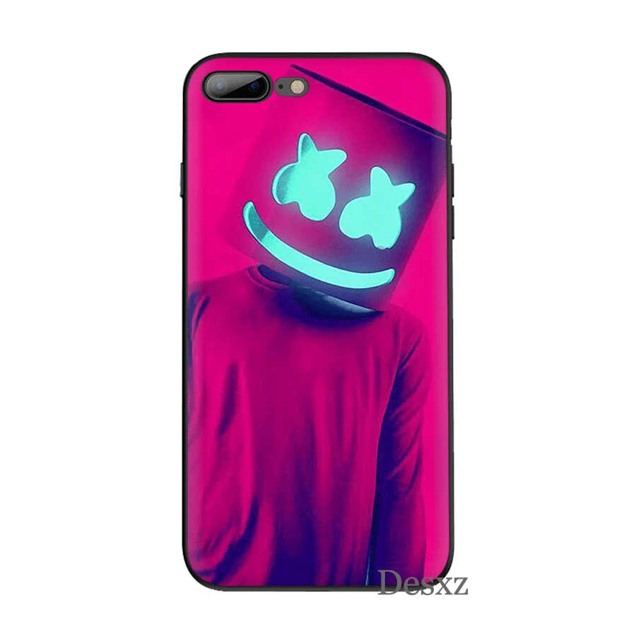 Силиконовый ТПУ чехол для телефона Marshmello iPhone 11 Pro X XS Max XR 6 6s 7 8 Plus 5 5s SE защитный