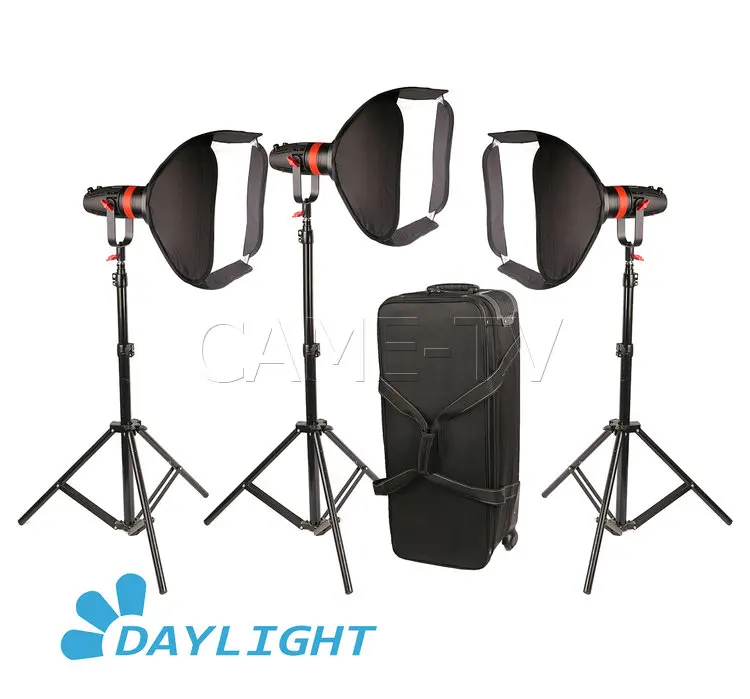 

3 Pcs CAME-TV Q-55W Boltzen 55w High Output Fresnel Focusable LED Daylight Package