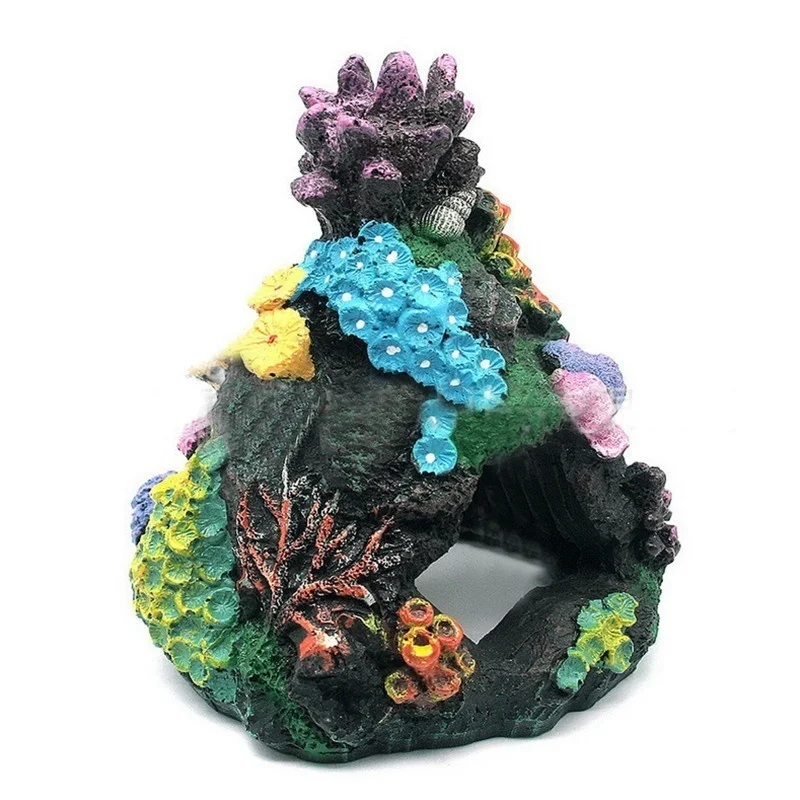 Смола Коралл вид на горы пещера камень пейзаж аквариум украшения