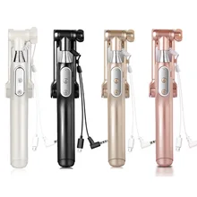 LED Flash Fill Light Selfie Stick Handheld Extendable Selfie Stick for ISO Android Monopod Tripod Monopod Self Bluetooth Wired