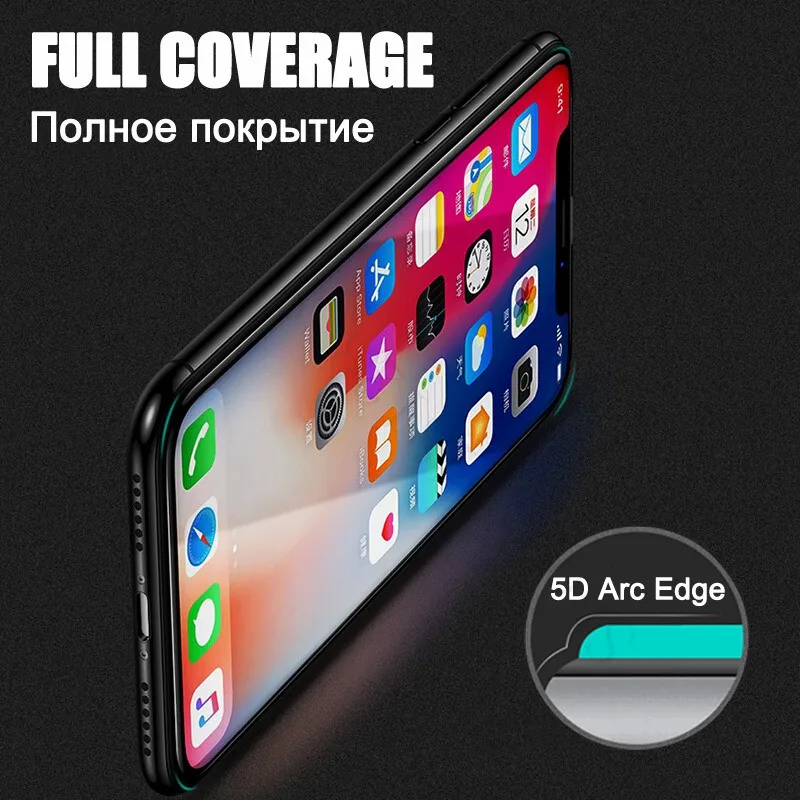 5d ل iphone xs الزجاج ل apple iphone x xs ماكس xr واقية غلاس ل iphone iphon ipone 6 6 ثانية 7 8 زائد حامي الشاشة فيلم