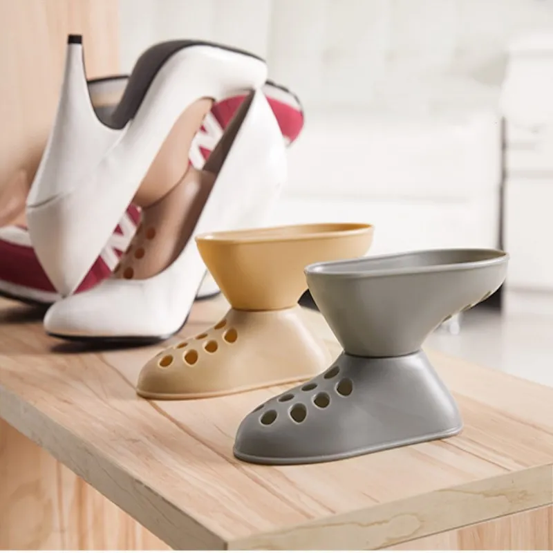

Creative small ankle-shaped double-layer three-dimensional finishing shoes hang rack storage supplies high-heeled shoes support
