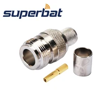 Superbat 10 шт. РЧ коаксиальный разъем N обжимной разъем для кабеля RG214, RG213, RG8, LMR400