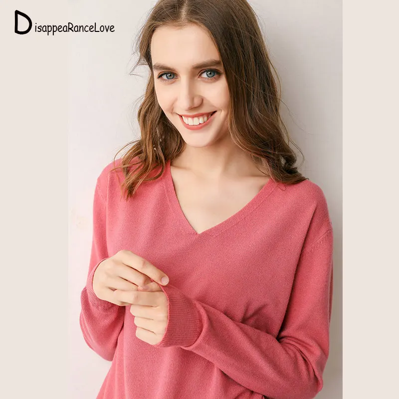 2019 Thick Soft Cashmere Large V-neck Sweaters and Pullovers Women Autumn Winter Jumper Sweater Female Top Knitted Brand 2019 Thick Soft Cashmere Large V-neck Sweaters and Pullovers Women Autumn Winter Jumper Sweater Female Top Knitted Brand