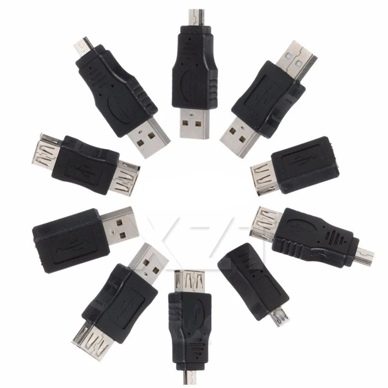 Новинка лидер продаж 10 контактный адаптер переходник Mini Changer с USB штырь гнездо Micro