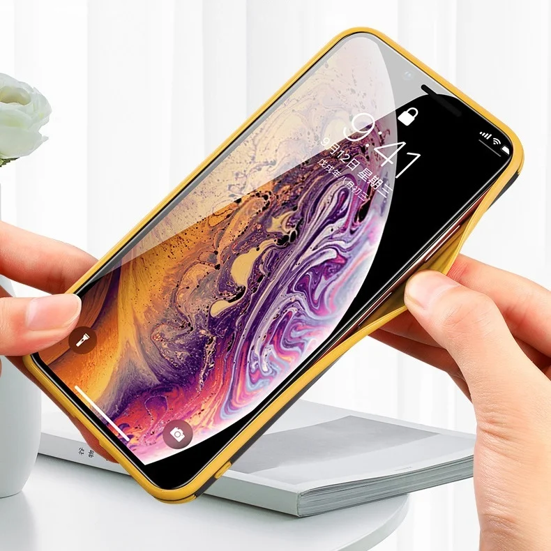TPU + закаленное Стекло защитный чехол для iPhone X Xs Max XR 7 8 Plus samsung Galaxy S10 huawei P30 Pro Mate 20