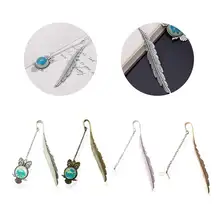 Винтажная Серебристая Закладка в форме Совы креативный хвост русалки Ретро металлическая, для книги отметки подарок, школьные принадлежности