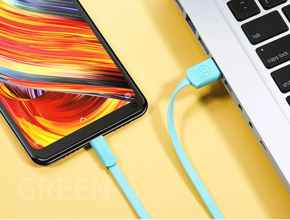 USAMS usb type-c кабель для samsung Vivo USB-C кабель для Xiaomi USB C кабель 2A Кабель зарядного устройства для мобильного телефона huawei P20 шнур