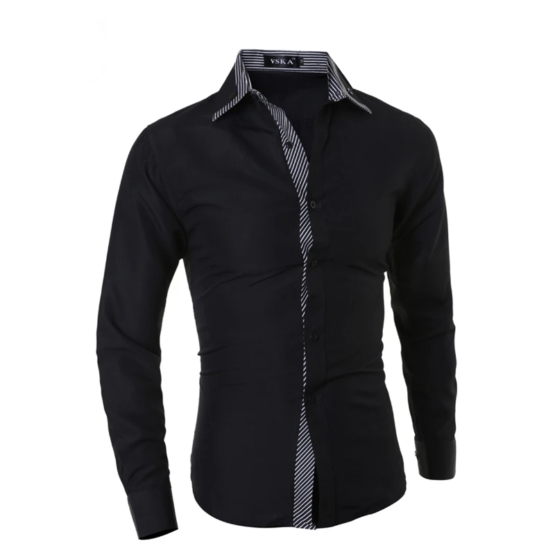 Summer New Mens Casual Shirts Fashion Long Sleeve Brand Male Plus Size