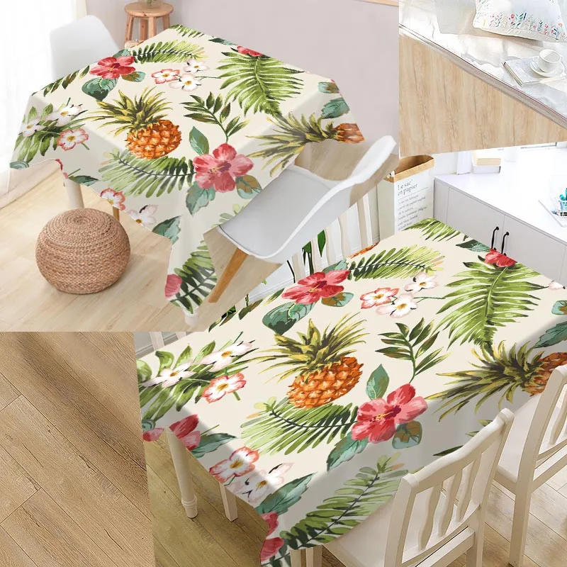 New Arrival Custom pineapple pattern Table Cloth Waterproof Oxford