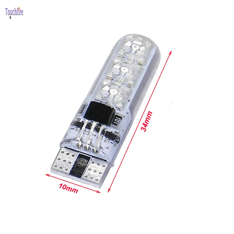 Светодиодсветодиодный автомобильная лампа T10 W5W/194 5050 SMD RGB наружная купольная для