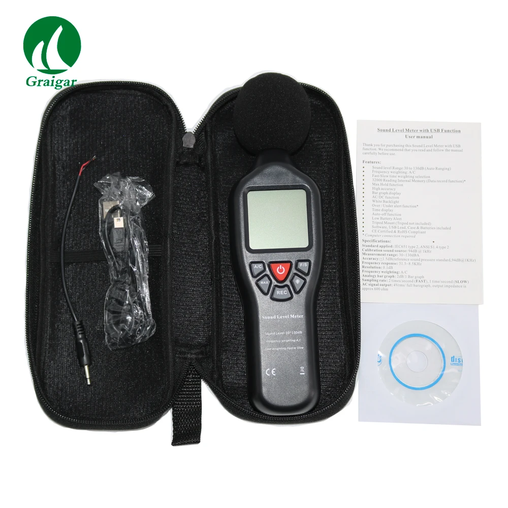 

TL-200 High Precision Decibel Sensor Digital Sound Level Decibel Meter Measurement Range 30~130dB