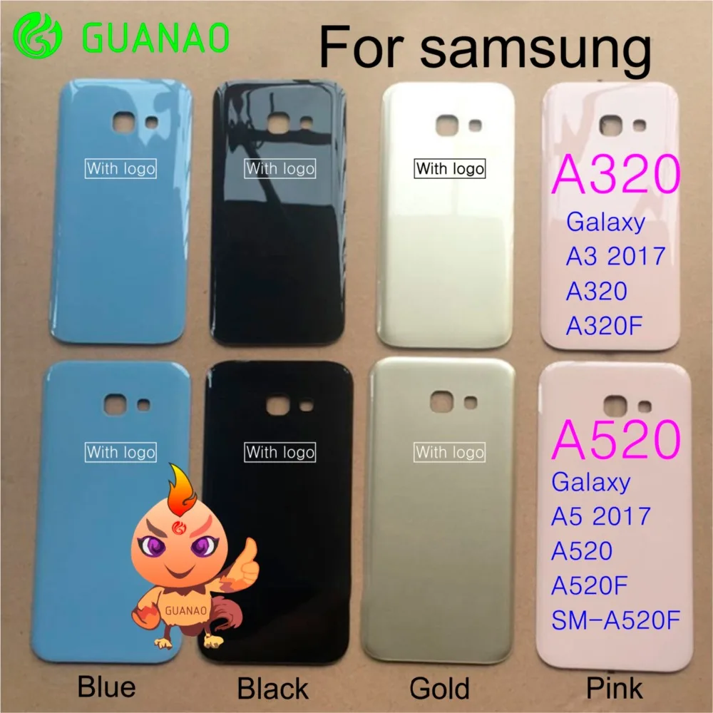 AAA заднее стекло для SAMSUNG Galaxy A3 A5 задняя крышка для батареи A320 A320F A520 A520F задняя крышка Корпус Замена чехол