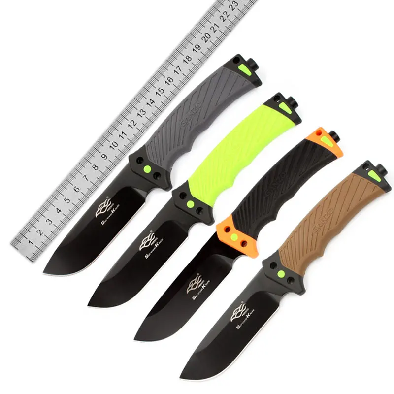 

NEW GANZO G803 Fixed Blade Knife With Sharper Rope Cutter Outdoor Camping Hunting Survival Tactical Jungle Adventure Knives