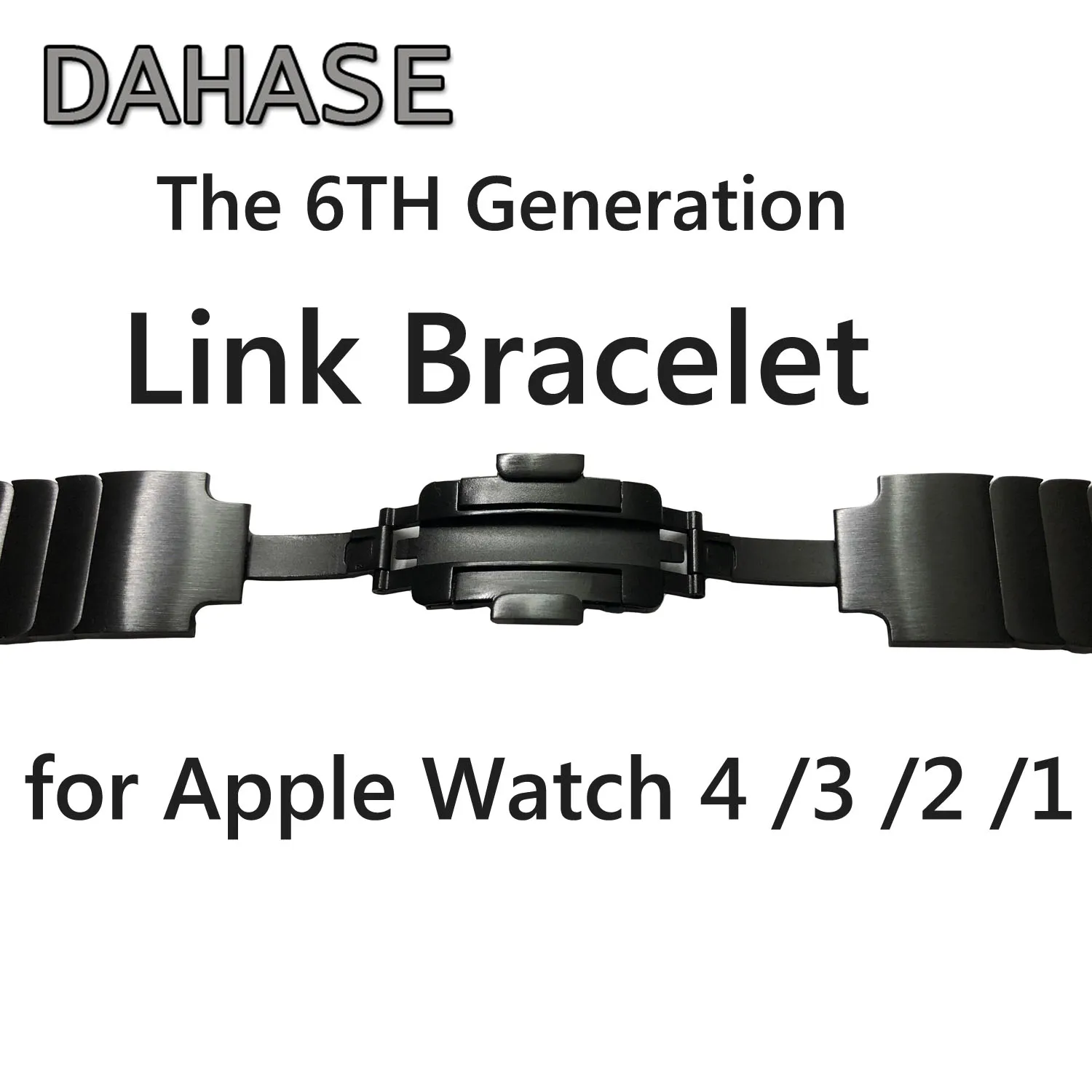 

1:1 Link Bracelet Watch Band for Apple Watch Series 4 3 2 1 Strap for iWatch 44/42mm 40/38mm Stainless Steel Metal Band Gen.6