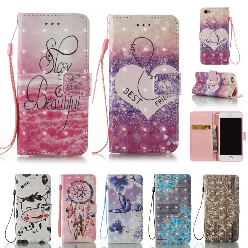 

For iPhone 6 6G 6S 4.7" Case 3D Effect Wallet Card Slots Flip Leather Case Cover for iPhone 6 6G 6S Phone Shell Cover Protector