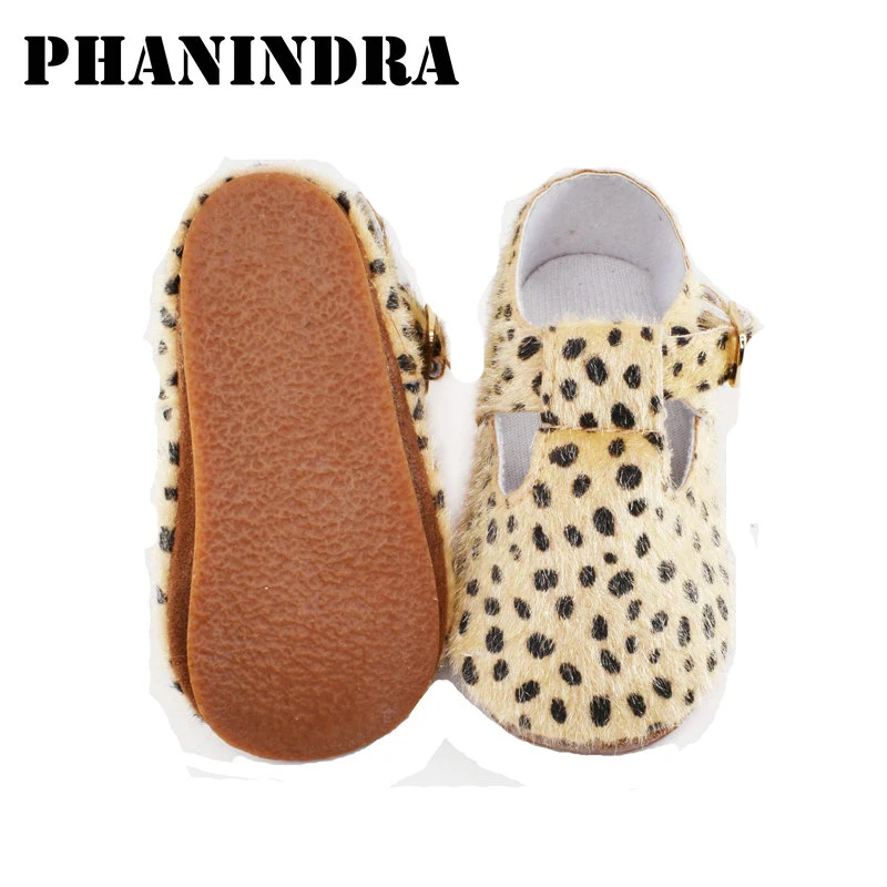2018 New baby Shoes moccasins leopard dot rubber hard sole