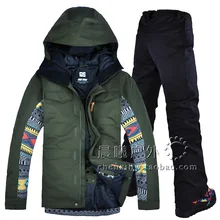 Лыжный костюм мужской зимний теплый и ветрозащитный водостойкий Спорт на открытом воздухе снежные виды спорта популярный бренд лыжное снаряжение лыжные куртки и брюки