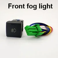 LED Spot Light Radar Parking Sensor Camera Recorder Monitor Fan P-Radar Switch Button Wire For Toyota Prado