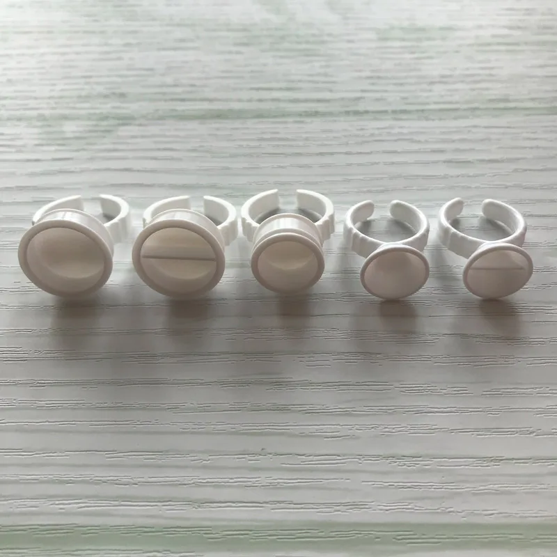 

100 Pcs New Arrival Tatto Adhesive Pgment Holders Rings Disposable False Eyelashes Extension Glue Holder Makeup Tool Accessories