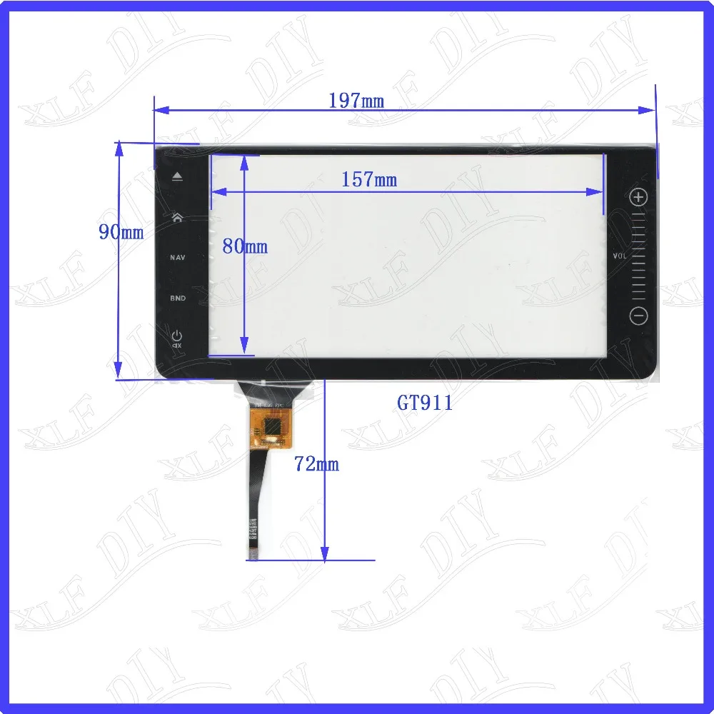 

ZhiYuSun Freeshipping YH-6.95-FPC 197*90compatible 6.95inch Capacitive screen glass For GPS CAR 197mm*90mm GT911