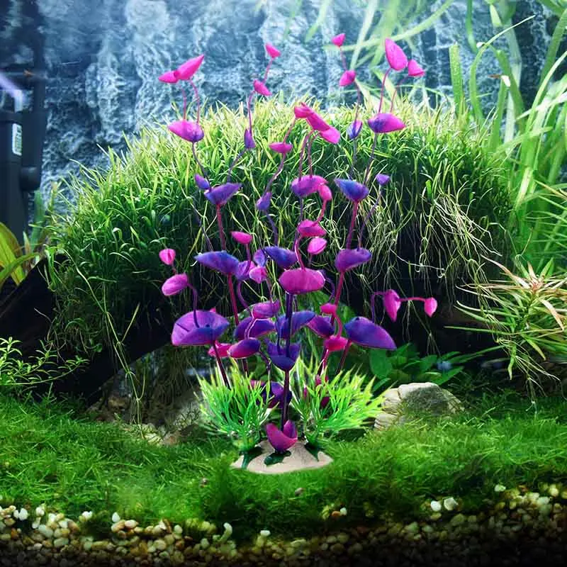 ПВХ Аквариум Украшение для аквариума Искусственный пластик подводный трава растения для аквариума аксессуары 4 стиля