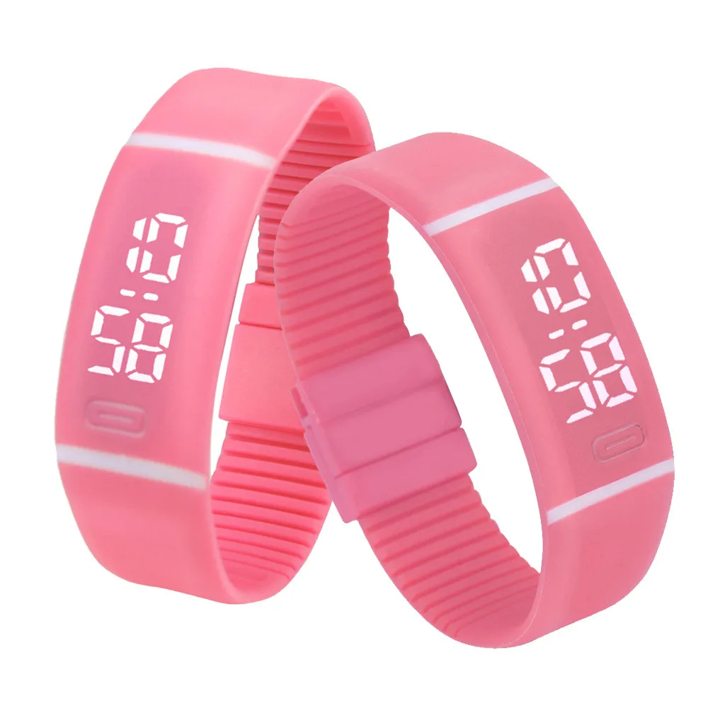 Роскошное электронные часы Часы мужские женские резиновые светодиодные часы Дата спортивный браслет цифровой наручные часы