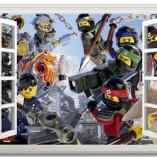На заказ Печать холст настенная Фреска ниндзя воины плакат лего фильм обои 3D наклейки на окна Детская Спальня украшение#0776
