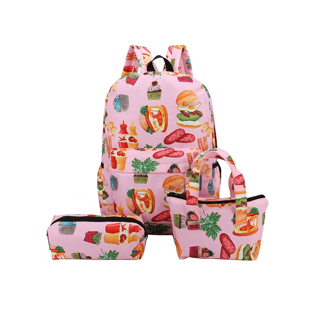 

2019 Fashion Women Zipper Canvas Dot Backpack Female Cute Teen Girls Backpacks Set 3 Pcs School Bookbags#YL