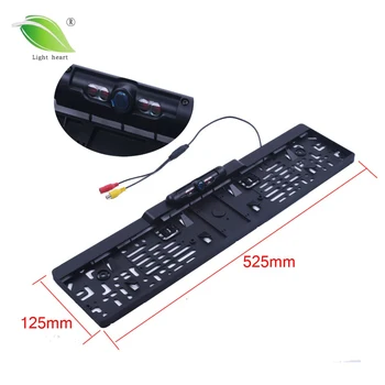 

Auto Parktronic EU Car License Plate Frame Rear View Camera HD Night Vision Rear View Camera Reverse Rear Camera With 4 IR Light