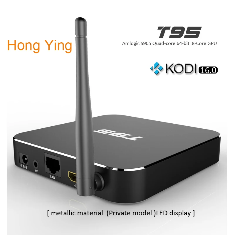 

Metal Case Amlogic S905 Quad Core T95 Andorid 5.1 Bluetooth 3D blu-ray TV BOX 1GB/8GBKODI 16.0 Full Loaded ADD ONS Pre-installed