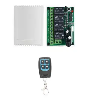 

433mhz DC 12V 4CH 10A RF Wireless Remote Control Switch System teleswitch transmitter relay Receiver for garage door window