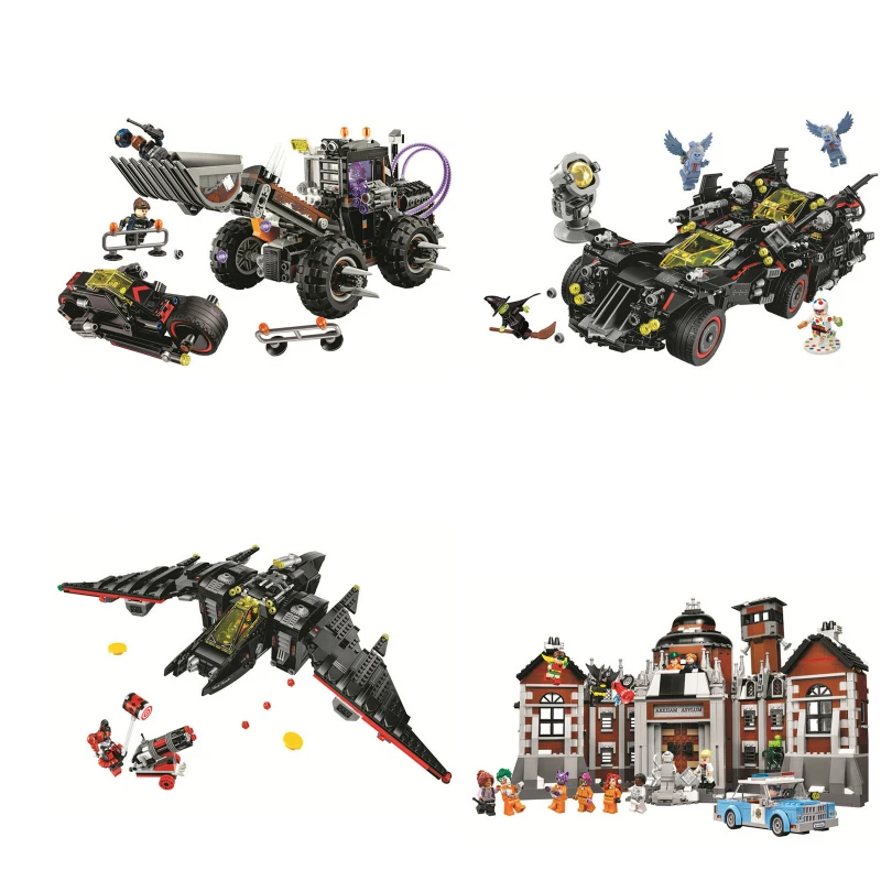 

DC Marcel Super Heroes Batman Movie Arkham Asylum Madhouse Model Building Blocks Assemble Toys Bricks Compatible with Legoings