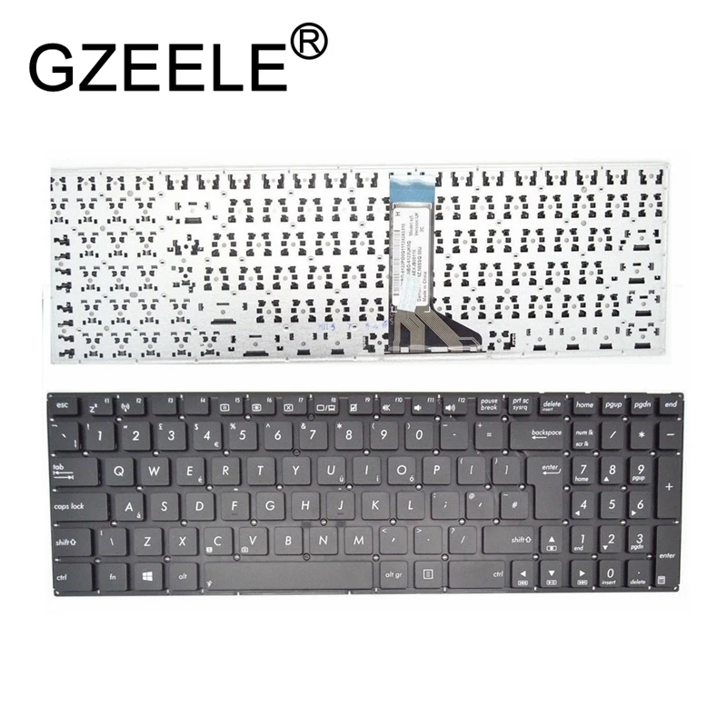 

GZEELE Black UK Layout Keyboard for ASUS X551 X551C X551CA X502CA X502 X502C P551CA R512CA F502 F502C F502CA K553M K553MA F553M