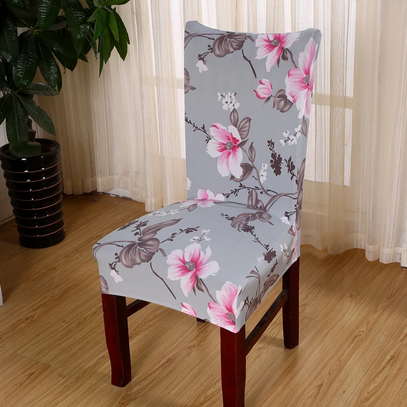 С цветочным принтом чехлы для стульев обеденная полностью завернутый чехлы для стульев спандекс эластичный Свадебный банкет офис