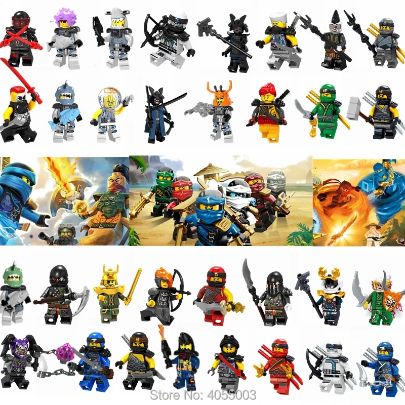 

Legoings Ninjagoing Sets NINJA Heroes Kai Jay Cole Zane Nya Lloyd With Weapons Action Figures Toy For Children Legoing Ninjagoes