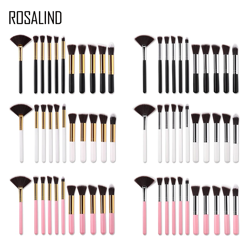 ROSALIND Make Up Brushes Set 11PCS/Lot For Cosmetic Lip Eyeliner Brush For Foundation Powder Face Make Up Brushes Tools Kit