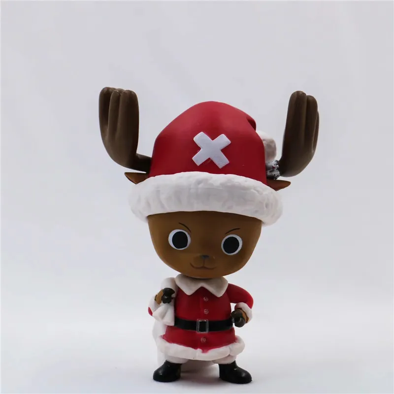 New Christmas One Piece Chopper Action Figure Toys Kawaii Anime Xmas Sled Chopper Figuras Dolls Brinquedos Gift 10cm  (8)