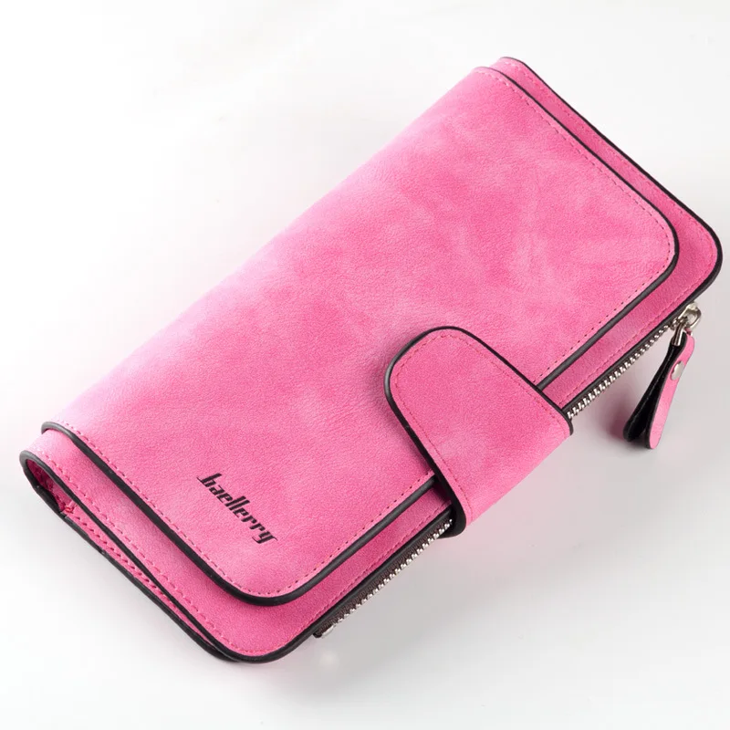 

2019 New Wallet girls Big Capacity Three Fold Lady Purses High Quality Scrub Leather Female Wallets Clutch Feminina Carteira