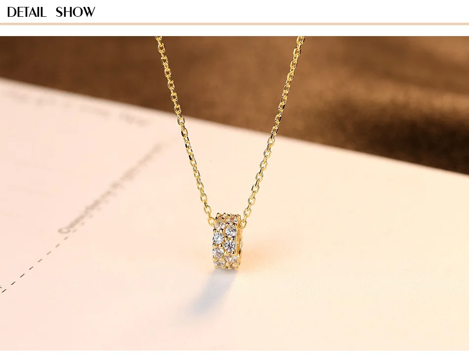 

S925 sterling silver double row zircon pendant necklace clavicle chain silver accessories CHL01