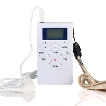 

HRD-102 Mini Pocket Digital 2CH Single Band FM Radio Receiver with Earphone