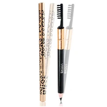 YOST-1pc водостойкий стойкий Леопардовый карандаш для бровей, косметический макияж с кисточкой черного цвета