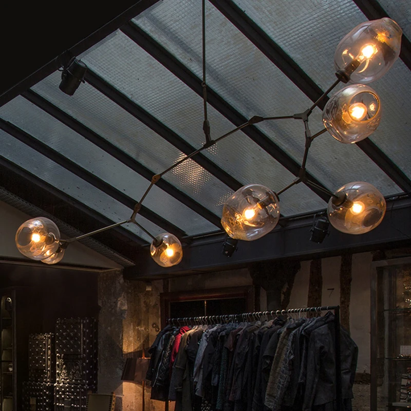 Vintage Loft Industrial Pendant Lights Black Gold Bar ...