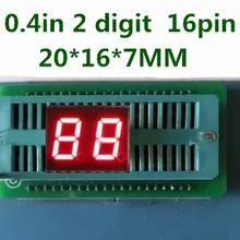 0," 0.4in красный светодиодный дисплей цифровой трубки общий катод 16 Pin 2 бит 7 сегментов
